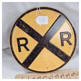 12x12 Round Railroad Metal Sign