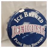 17 Inch Round Ice House Bottle Cap Sign