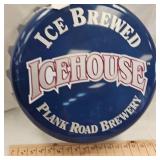 17 Inch Round Ice House Bottle Cap Sign