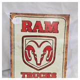 16x12 Ram Trucks Metal Sign