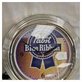 Pabst Blue Ribbon Neon Lighted Clock, Works