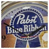 Pabst Blue Ribbon Neon Lighted Clock, Works