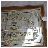 20x15 Mirrored Gold Schnapps Sign