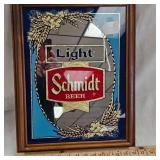 18x14 Schmidt Light Beer Sign Mirrored