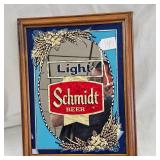 18x14 Schmidt Light Beer Sign Mirrored
