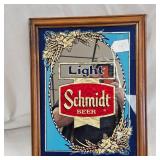18x14 Schmidt Light Beer Sign Mirrored