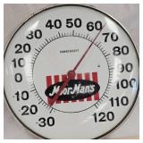 13 Inch Round Moor Mans Feed Vintage Thermometer