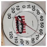 13 Inch Round Moor Mans Feed Vintage Thermometer