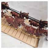 Vintage Cast Budweiser Clydesdale Wagon and Horses, complete