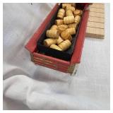 Vintage Cast Budweiser Clydesdale Wagon and Horses, complete