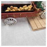 Vintage Cast Budweiser Clydesdale Wagon and Horses, complete