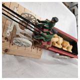 Vintage Cast Budweiser Clydesdale Wagon and Horses, complete