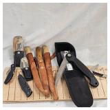 Lot of Knives, Rapalas, Finland Gerber and Buck Knives