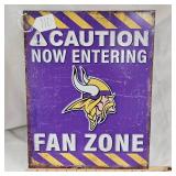 16x12 Vikings Fan Zone Metal Sign