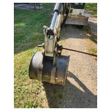 Bobcat X331 Compact Excavator with 2 buckets and thumb attachment