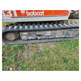 Bobcat X331 Compact Excavator with 2 buckets and thumb attachment