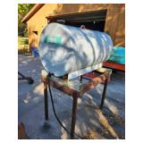 Large Diesel Fuel Tank on Metal Stand