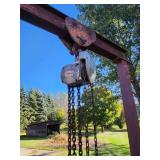 Steel Gantry Crane Frame with Manual Chain Hoist and Trolley