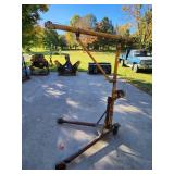 Used Portable Engine Hoist with Manual Winch and Boom
