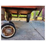Heavy-Duty Industrial Cart with Casters and Scrap Metal Parts