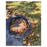 Outdoor Metal Bench and Fire Pit Set