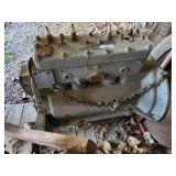 Vintage Flathead Inline Engine Block with Head T-B3 CWC Marked
