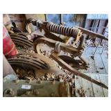 Vintage Two-Bottom Moldboard Plow Attachment with Spring Trip Mechanism