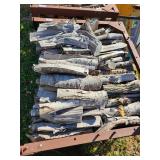 Stack of Seasoned Firewood for Heating or Outdoor Use