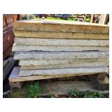 Stack of 16 Used Concrete Sidewalk Slabs