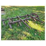Antique 2-Point Spring Tooth Cultivator Farm Implement