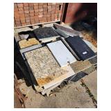Collection of Assorted Granite and Stone Countertop Remnants