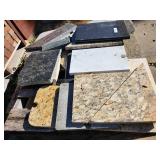 Collection of Assorted Granite and Stone Countertop Remnants