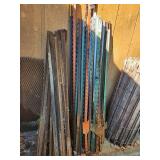 Collection of Steel T-Posts and Fence Stakes