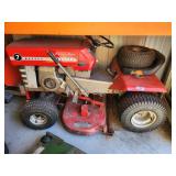 Massey Ferguson 7 Electric Start Riding Lawn Mower with Extra Wheel