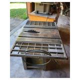 Lot of Table saws, power tools and work bench cabinet