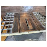 Lot of Table saws, power tools and work bench cabinet