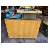 Lot of Table saws, power tools and work bench cabinet