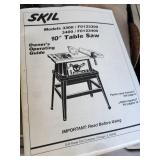 Lot of Table saws, power tools and work bench cabinet