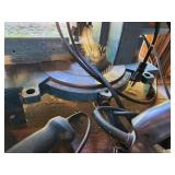 Lot of Table saws, power tools and work bench cabinet