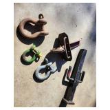 Group of Heavy Duty Shackles and Hitch Attachments