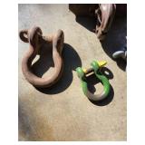 Group of Heavy Duty Shackles and Hitch Attachments