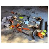 Stihl Outdoor Power Equipment Lot - Blower, Chainsaw, Trimmers, Hedge Trimmer & Accessories