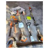 Stihl Outdoor Power Equipment Lot - Blower, Chainsaw, Trimmers, Hedge Trimmer & Accessories
