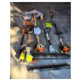 Stihl Outdoor Power Equipment Lot - Blower, Chainsaw, Trimmers, Hedge Trimmer & Accessories