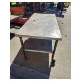 Heavy Duty stainless Steel Utility Table on Casters with Lower Shelf