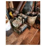 Collection of Vintage Small Engines and Mechanical Parts