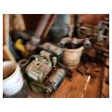 Collection of Vintage Small Engines and Mechanical Parts