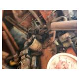 Collection of Vintage Small Engines and Mechanical Parts
