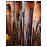 Large Assortment of Scrap Metal Tubing, Rods, and Flat Bar