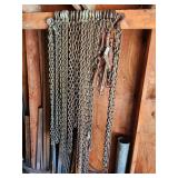 Collection of Heavy Duty Tow Chains and Load Binders